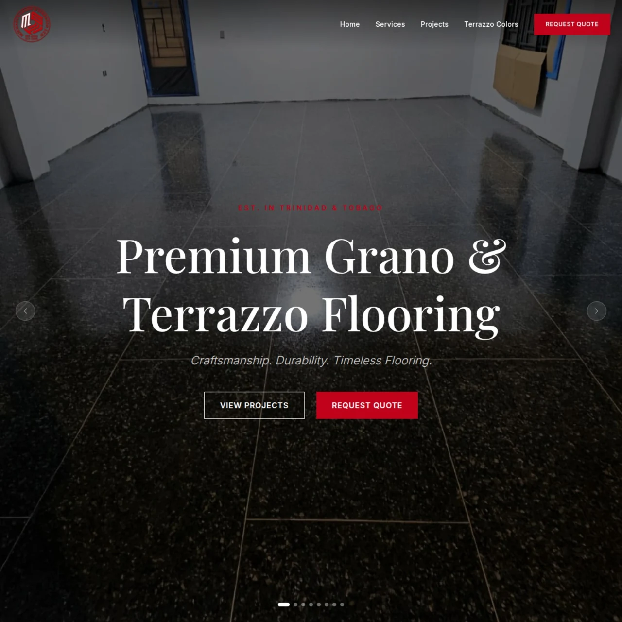 Screenshot of Michael’s Grano & Terrazzo website